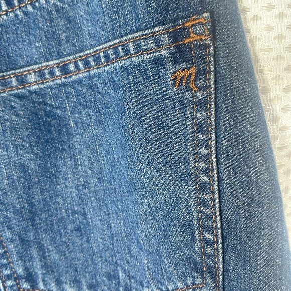 Madewell Rigid Denim Straight Mini Skirt Jean Tie Waist Sz 25 - Picture 6 of 11